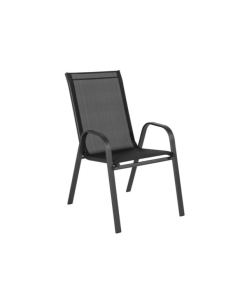 DECOSTRONG stolica metalna / tekstilen crna 55x75x90cm