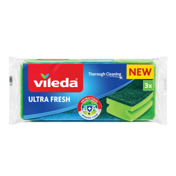 VILEDA Antibakterijske spužvice za pranje posuđa Ultra Fresh 3/1