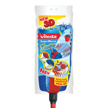 VILEDA Mop za čišćenje podova SuperMocio 3Action XL sa drškom