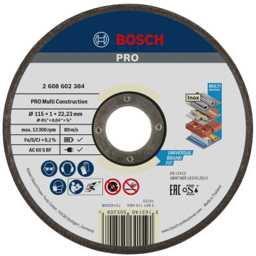 BOSCH ploča rezna 115x1x22 svi materijali Multiconstruction