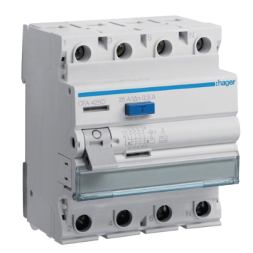 HAGER sklopka Fido 4-POL 25A 300mA CFA425D