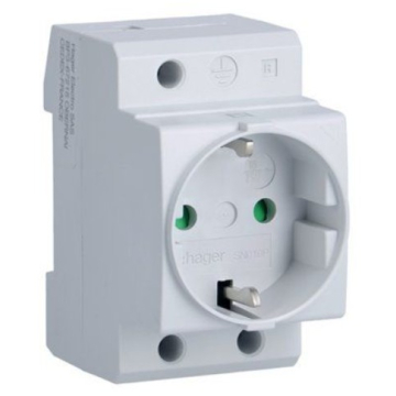 HAGER utičnica za ugradnju u ormar 16A 250V