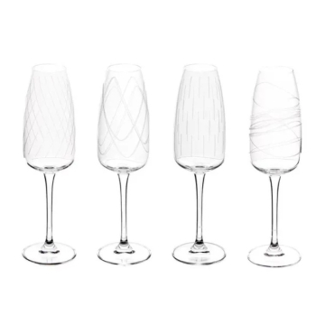 SECRET DE GOURMET čaše za šampanjac set 4/1 Talia kristalne