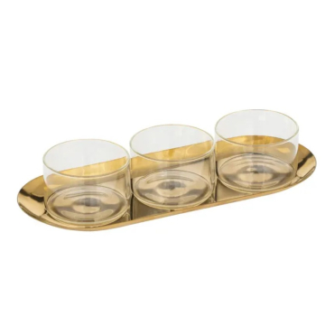 SECRET DE GOURMET set za predjelo 4/1 zlatni