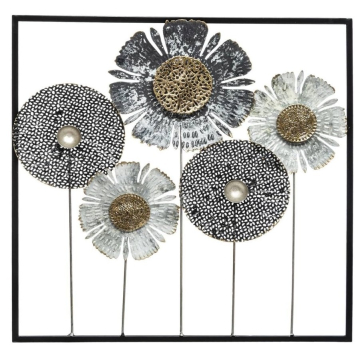 ATMOSPHERA dekoracija metalna zidna Fiore 50x50cm