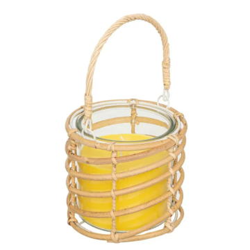 ATMOSPHERA svijeća citronela staklo/ratan 340g