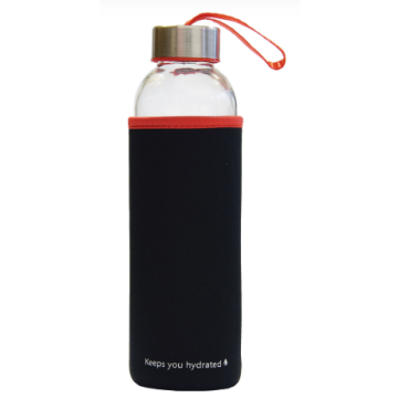 CURVER boca za vodu 500ml staklo crna/crvena