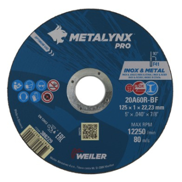 WEILER ploča rezna za inox 125x1x22