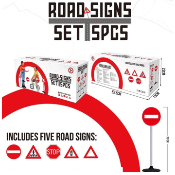 IGRAČKA saobraćajni znakovi 5 kom, 70cm