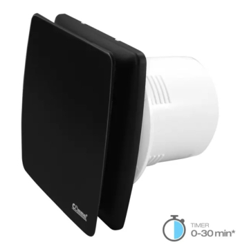 COMMEL ventilator Fi 100mm 12W sa odgodom gašenja, crni