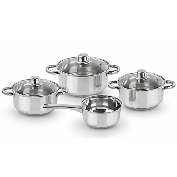 SET INOX šerpi sa poklopcem i kaserola
