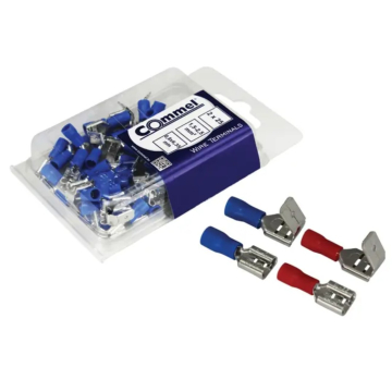 COMMEL stopica utična+natična ugaona 0,5-1,5mm2, 0,8x6,35mm 50/1