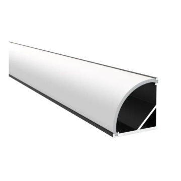 LED profil aluminijumski 16x16x2 ugaoni nadgradni crni