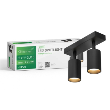 GREEN TECH svjetiljka LED spot GU 10x2 crna Zara-2
