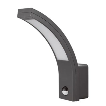 SVJETILJKA zidna LED sa senzorom crna, 3000K IP54