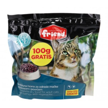 FRIEND hrana za mačke losos 800g+100g gratis