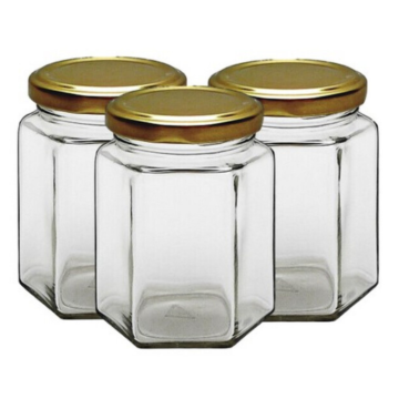 TEGLA hexagonal 390ml+poklopac 3/1