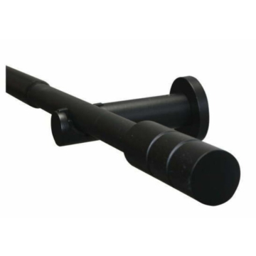 GARDINIA karnišla Kreta Zylinder 16/19mm 190-340cm, crna