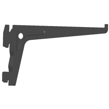 ELEMENT SYSTEM nosač police 2 kvake crni, 150mm
