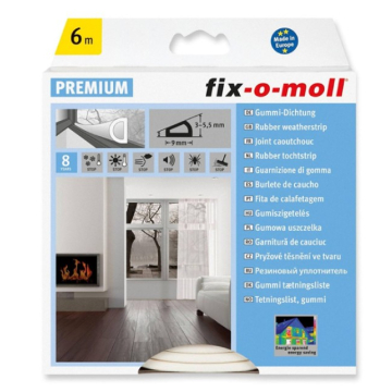 FIX-O-MOLL dihtung samoljepljivi 6m 9x6mm bijeli