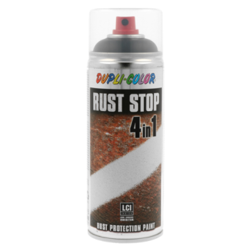 DUPLI-COLOR Rust Stop 4u1 400ml RAL 9005, crni mat