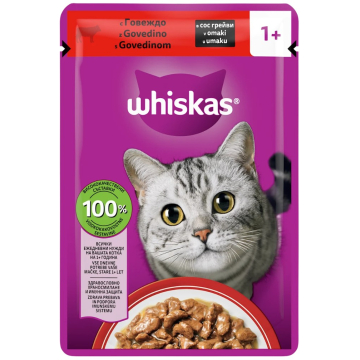 WHISKAS hrana za mačke Pouch govedina 85g