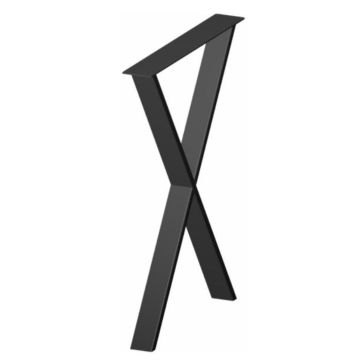 GAMET noga stola "X" 550x720mm crna