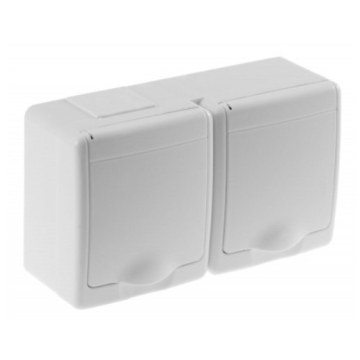 PAWBOL utičnica šuko OG dvostruka bijela