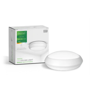 GREEN TECH plafonjera LED 15W, 30cm, IP66, bijela