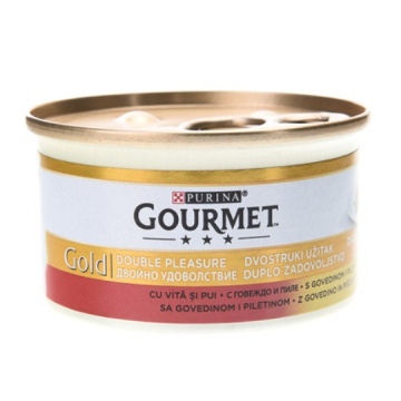 GOURMET hrana za mačke Gold govedina/piletina 85g