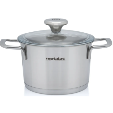 METALAC šerpa duboka sa poklopcem 3,5l Konix Santino INOX