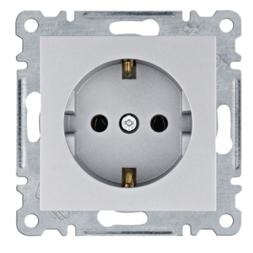 HAGER utičnica šuko Lumina siva