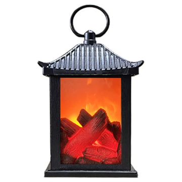 MICA kamin dekorativni LED svjetla crni PDQ