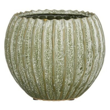 MICA saksija ukrasna Jovi zelena visina 15,5cm, širina 19cm