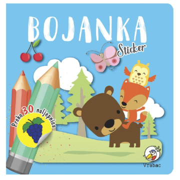 IGRAČKA bojanka stiker priroda, Vrabac