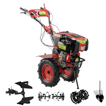 PRAKTIK GARDEN kopačica dizel 11KS + plugovi i metalni točkovi