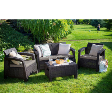 GARNITURA vrtna Keter Corfu Box braon