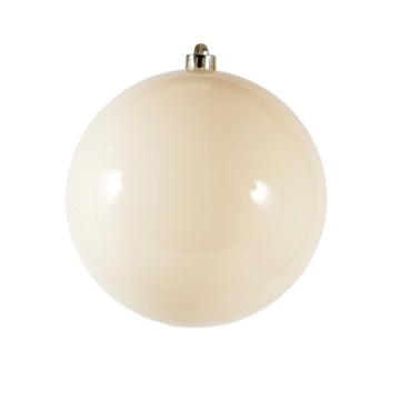 NOVOGODIŠNJE kugle PVC 6cm mliječne 6/1
