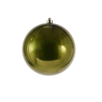 NOVOGODIŠNJE kugle PVC 10cm maslinasto zelene 4/1