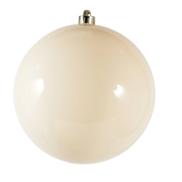 NOVOGODIŠNJE kugle PVC 10cm mliječne 4/1