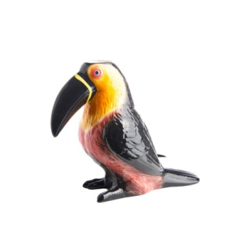 FIGURA keramička Tukan crno-narandžasti
