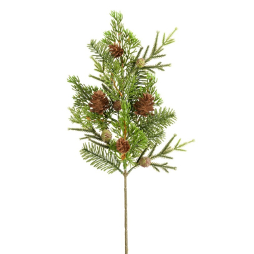 NOVOGODIŠNJA dekorativna grana sa šišarkama 48cm