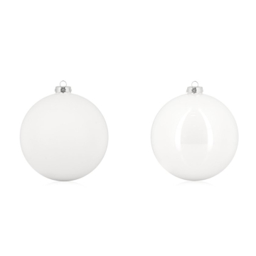 NOVOGODIŠNJE kugle staklene 6cm bijele 1/36