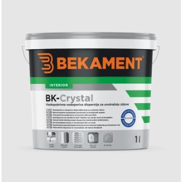 BEKAMENT vodoperiva akrilna boja za unutrašnje zidove Crystal 1 L