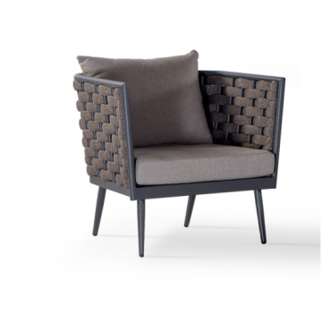 FOTELJA Nizza antracit-smeđa
