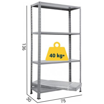 GRIMA metalna polica montažna 136x75x30cm
