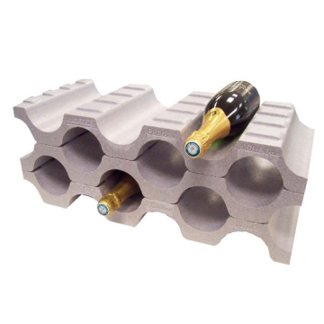 MOTTEZ polica za vino 55x26x7,5cm za 9 flaša