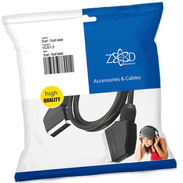 ZED ELECTRONICS kabal scart oklopljeni 1,5 m