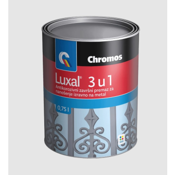 CHROMOS lak emajl 3u1 crveni 0,75L Luxal uljani