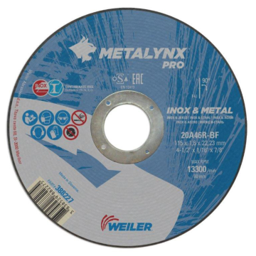 WEILER ploča rezna 115x1,6x22 Metalynx Pro F41 20A46R-BF